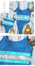 Load image into Gallery viewer, High Waist Swimwear Bikini Women's Swimsuits Women's Halter Self Tie High Waist Two Piece Bikini Set Swimsuits Push Up Bikini Shiny Splicing Bikinis High Cut Bathing Suits
