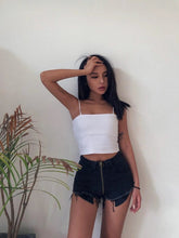 Load image into Gallery viewer, Xuan Ya High-Waisted Denim Shorts with Hip Zipper for Effortless Style
