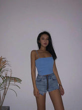 Load image into Gallery viewer, Xuan Ya High-Waisted Denim Shorts with Hip Zipper for Effortless Style
