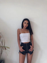 Load image into Gallery viewer, Xuan Ya High-Waisted Denim Shorts with Hip Zipper for Effortless Style
