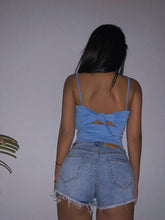 Load image into Gallery viewer, Xuan Ya High-Waisted Denim Shorts with Hip Zipper for Effortless Style
