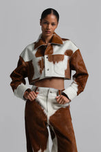 Load image into Gallery viewer, Women Cropped Cow Print Jacket &amp; Pant  – Genuine Hair-On Pony Hair
