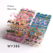 Load image into Gallery viewer, Holographic Nail Foil Transfer Set Sticker Decal Nail Art Foils Designer Marble Nail Decoration Sliders Wraps Manicure  Women Kids Girls Manicure Decoration Nail Art Supplies 3D Self-Adhesive Nail Decals Designer Nail Stickers for Acrylic Nails
