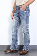 Load image into Gallery viewer, Holt Men&#39;s Blue Slim Boot Cut Jeans

