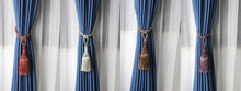 Load image into Gallery viewer, Home Decoration Polyester Tassel Tiebacks Curtain Holder Handmade Tassel Curtain Rope Holdback Window Drape Hanging Ball Tassels Curtains Buckle Sling Binding Lantern Tiebacks Handcrafted Braided Curtain Holdbacks Window Home Decor 55-90cm
