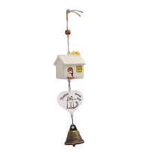 Load image into Gallery viewer, Home Garden Ornaments Bird House cage House Bamboo Outdoor Wooden Wind Chimes Painted Design With Birdhouse Crown Home Ornament Wind Chimes
