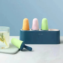 Load image into Gallery viewer, Home Ice Cream Mold Popsicle Tool Silicone 4-hole Popsicle Box Children Dessert Ice Cream Maker Kitchen Tools Diy Ice Cream
