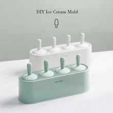 Load image into Gallery viewer, Home Ice Cream Mold Popsicle Tool Silicone 4-hole Popsicle Box Children Dessert Ice Cream Maker Kitchen Tools Diy Ice Cream

