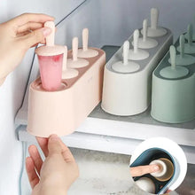 Load image into Gallery viewer, Home Ice Cream Mold Popsicle Tool Silicone 4-hole Popsicle Box Children Dessert Ice Cream Maker Kitchen Tools Diy Ice Cream
