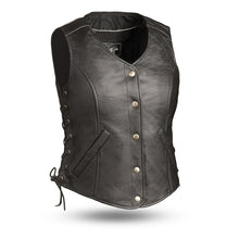 Load image into Gallery viewer, Honey Badger Women's Motorcycle Leather Vest
