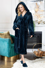 Load image into Gallery viewer, Women’s Plush Hooded Robe - Spa-Worthy Comfort at Home
