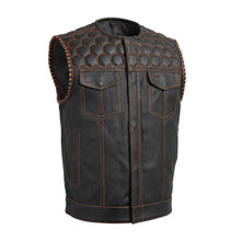 Load image into Gallery viewer, Hornet Perforated Men's Club Style Leather Vest
