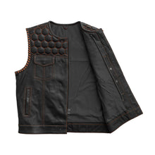 Load image into Gallery viewer, Hornet Perforated Men's Club Style Leather Vest
