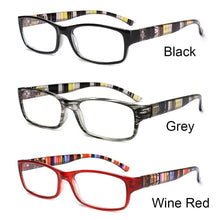 Load image into Gallery viewer, Hot Unisex Reading Glasses Print Glasses Frame Presbyopic Lens Retro Magnifier Diopter Eyeglasses Eyewear Vision Care And Spring Hinge Comfort Readers Plastic Sun Readers
