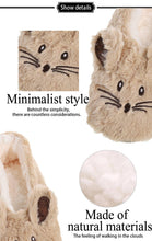 Load image into Gallery viewer, House Slipper Women Winter Non Skid Indoor Fur Cotton Warm Plush Home Fluffy Mouse Ears Memory Foam House Slippers Cozy Cute Animal Home Slipper For Women
