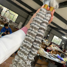 Load image into Gallery viewer, Human Hair 20" Braiding Bundle - Deep Wave Highlight P4/27 for Gorgeous Styles
