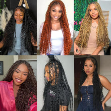 Load image into Gallery viewer, Human Hair 20" Braiding Bundle - Deep Wave Highlight P4/27 for Gorgeous Styles
