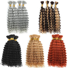 Load image into Gallery viewer, Human Hair 20" Braiding Bundle - Deep Wave Highlight P4/27 for Gorgeous Styles
