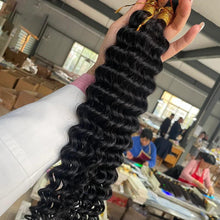 Load image into Gallery viewer, Human Hair 20" Braiding Bundle - Deep Wave Highlight P4/27 for Gorgeous Styles
