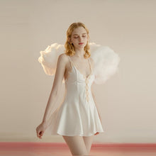 Load image into Gallery viewer, Lace Hem Silky Bridal Lingerie Set - 5 Colors, Sizes S to 5XL
