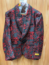Load image into Gallery viewer, Luxury Red/Black Floral 2-Piece Modern Fit Suit
