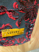 Load image into Gallery viewer, Luxury Red/Black Floral 2-Piece Modern Fit Suit
