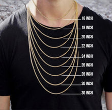 Load image into Gallery viewer, 10K Gold- Solid Cuban Link Diamond Cut (Pave) Chain
