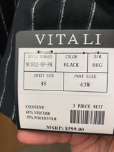 Load image into Gallery viewer, Vitali M1532-NP-PK Black Stripe 3-Piece Modern Fit Suit
