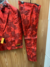 Load image into Gallery viewer, Alberto Nardoni Red Floral 2-Piece Slim Fit Suit
