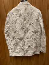 Load image into Gallery viewer, Alberto Nardoni White/Silver Floral Print 2-Button Modern Fit Blazer
