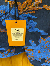 Load image into Gallery viewer, Luxury Royal Blue/Gold Floral 2-Piece Modern Fit Suit
