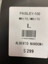 Load image into Gallery viewer, Alberto Nardoni White/Silver Floral Print 2-Button Modern Fit Blazer
