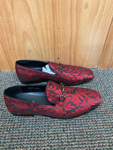 Load image into Gallery viewer, Successos SH3620 Red/Black Floral Print Red Bottom Smoking Slip-on Dress Shoes Sizes 7-15
