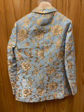 Load image into Gallery viewer, Luxury Sky Blue/Gold Floral 2-Piece Modern Fit Suit
