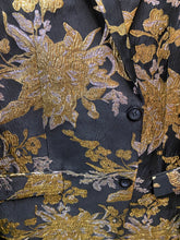 Load image into Gallery viewer, Luxury Black/Gold Floral 2-Piece Modern Fit Suit
