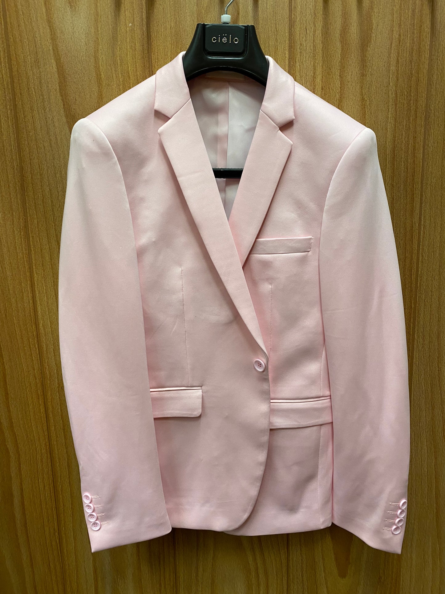 Cielo BPV3545-2 Pink 1-Button Slim Fit Blazer