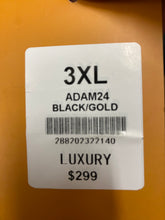 Load image into Gallery viewer, Luxury Black/Gold Floral 2-Piece Modern Fit Suit
