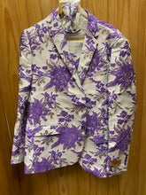 Load image into Gallery viewer, Luxury Purple/Silver Floral 2-Piece Modern Fit Suit
