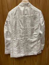 Load image into Gallery viewer, Luxury White Paisley Print 2-Button Modern Fit Blazer

