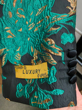 Load image into Gallery viewer, Luxury Green/Black/Gold Floral 2-Piece Modern Fit Suit
