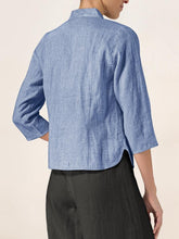 Load image into Gallery viewer, 100% Linen Hand Button Fitted Jacket AMELIA
