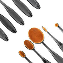 Load image into Gallery viewer, Incredible 5Pcs Oval Makeup Brushes Portable Toothbrush Oval Nylon Hair Cosmetic Makeup Blush Face Foundation Blending Brush Makeup Tool
