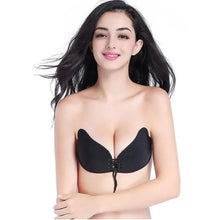 Load image into Gallery viewer, Incredible Strapless Invisible Bra Seamless Push Up Silicone Bras For Women Skin Black Lingerie Drawstring Bralette
