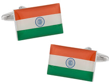Load image into Gallery viewer, India Flag Cufflinks
