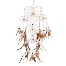 Load image into Gallery viewer, Indian Wolf Dream Catcher With Brown Feathers Dream-catcher Bead Beautiful Home Hanging Decoration Fashion Handmade Ornament Gift Wall Decor For Bedroom Festival Celebration Boho Moon Dream Catcher
