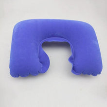 Load image into Gallery viewer, Inflatable Pillow Air Cushion Neck Rest U-Shaped Compact Plane Flight Travel Pillows Home Textile Air Adjustable Feather Soft Microfiber Neck Pillow Inflatable Neck Pillow Sleep with NO Neck Pain, Super Soft Memory Foam Neck Pillow Easy Washing
