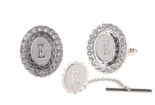 Load image into Gallery viewer, Vittorio Vico Bling Initial Cufflinks &amp; Tie Tack Set: A to Z

