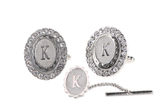 Load image into Gallery viewer, Vittorio Vico Bling Initial Cufflinks &amp; Tie Tack Set: A to Z
