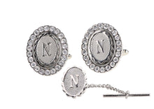 Load image into Gallery viewer, Vittorio Vico Bling Initial Cufflinks &amp; Tie Tack Set: A to Z

