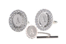 Load image into Gallery viewer, Vittorio Vico Bling Initial Cufflinks &amp; Tie Tack Set: A to Z
